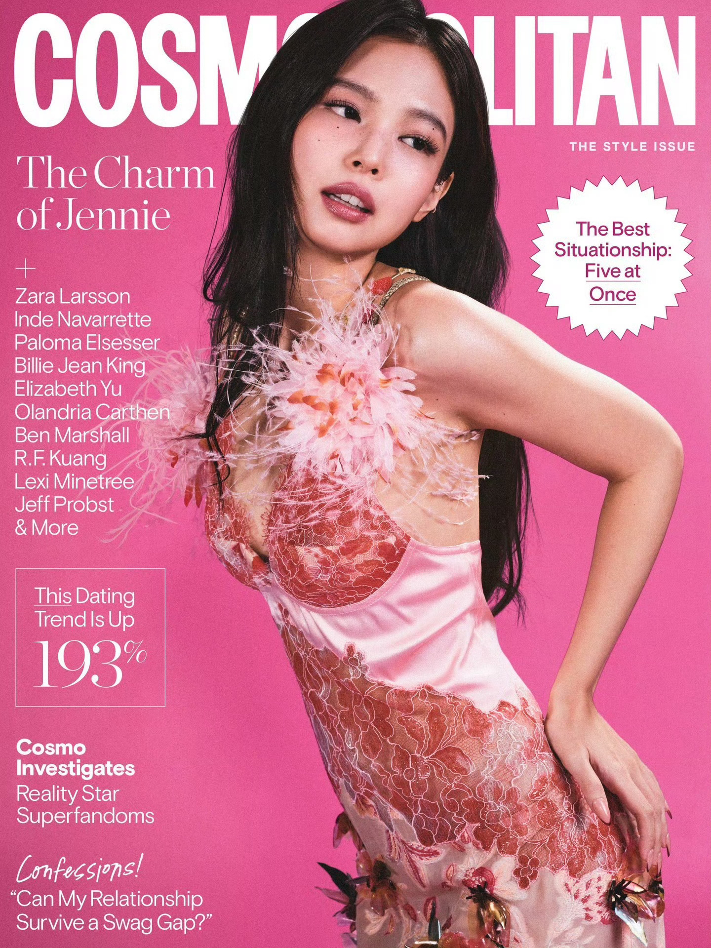 Jennie 登上美版Cosmopolitan秋季新刊！！单人收割六张封面！！