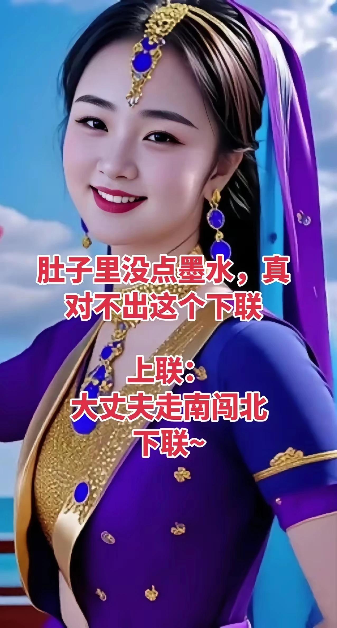 上联：大丈夫走南闯北
下联：为梦想四海为家