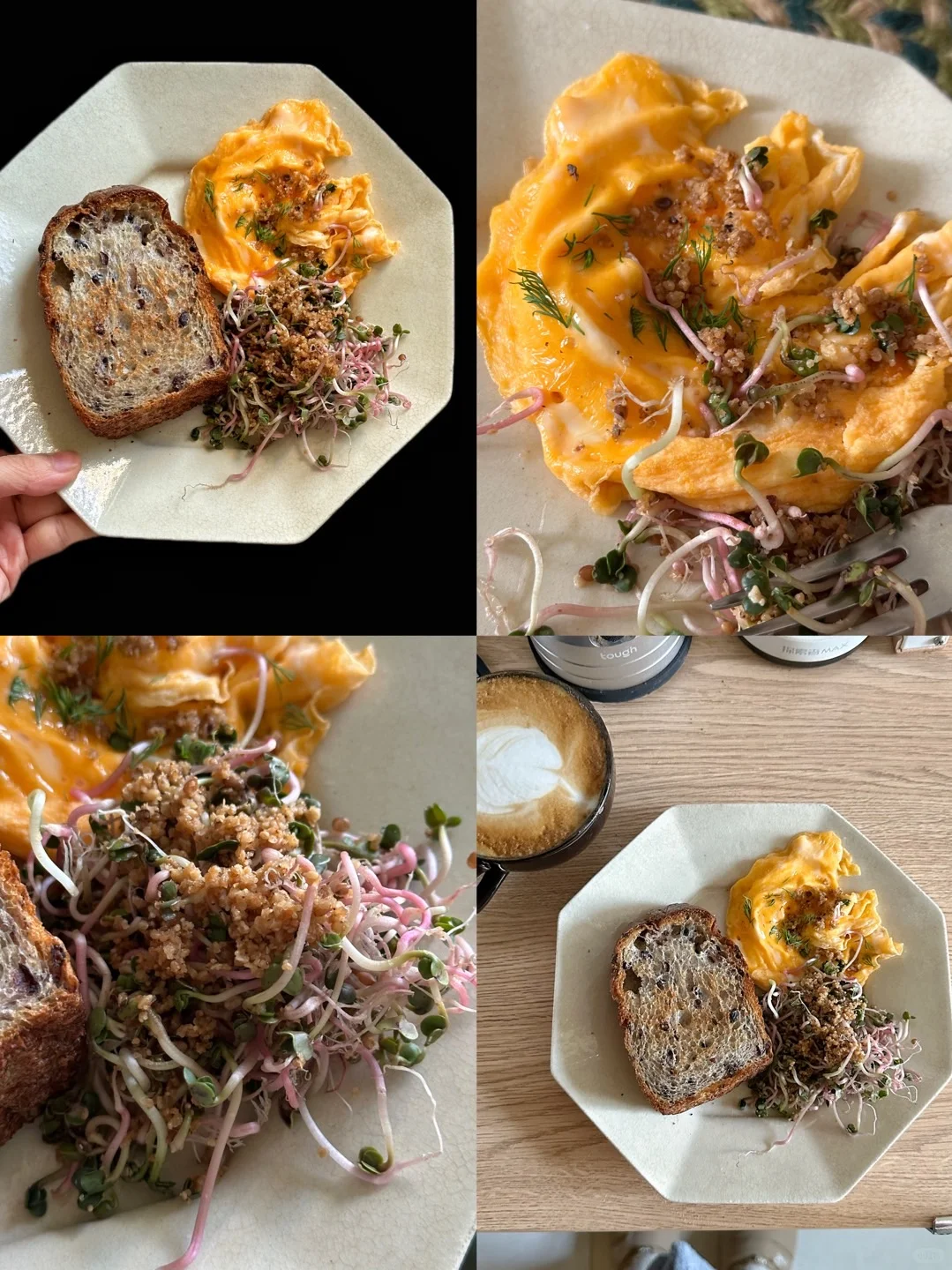 简简单单滑蛋芽苗菜早餐