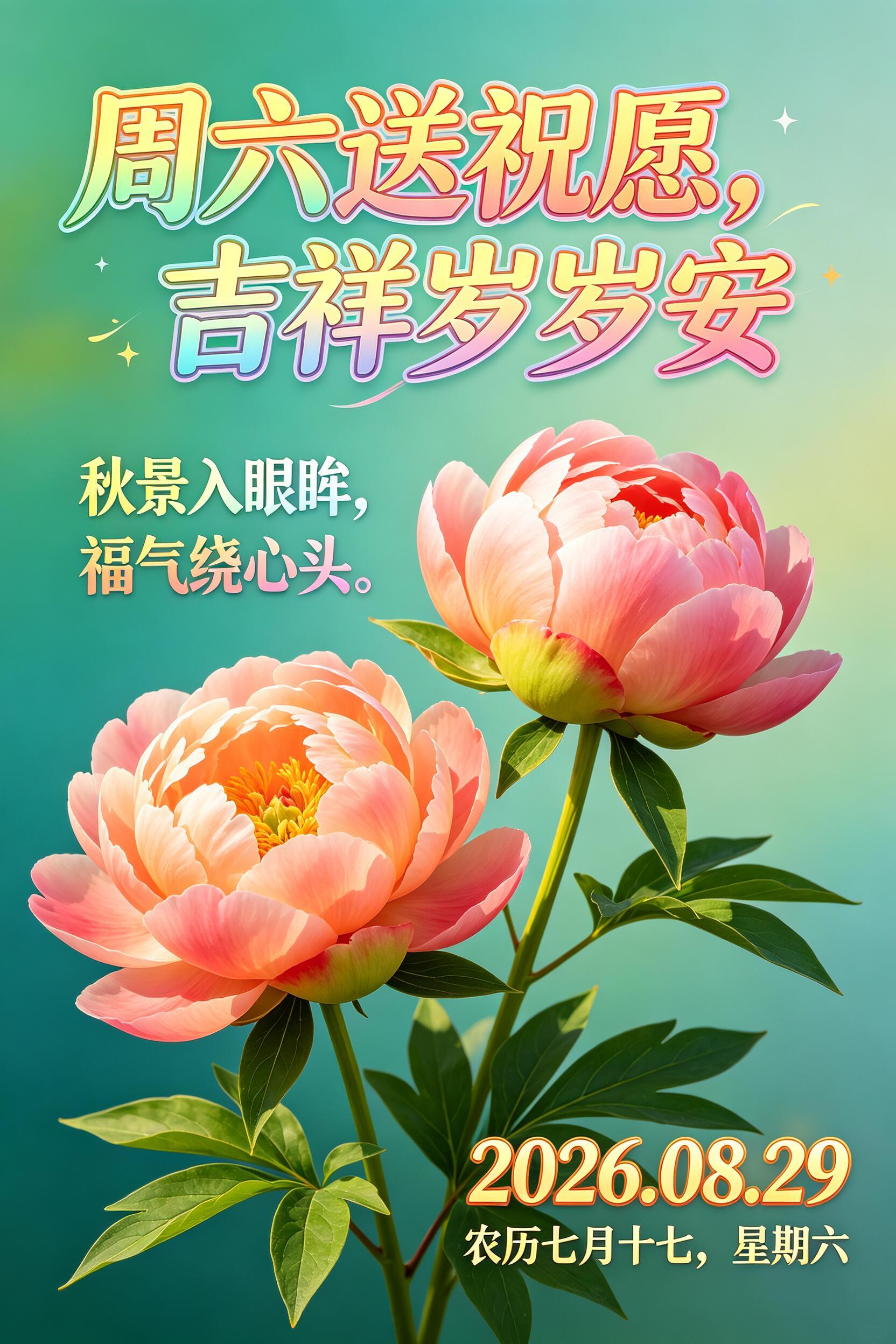 2026.8.29周六早安祝福图片壁纸拿图吱一声噢～ 