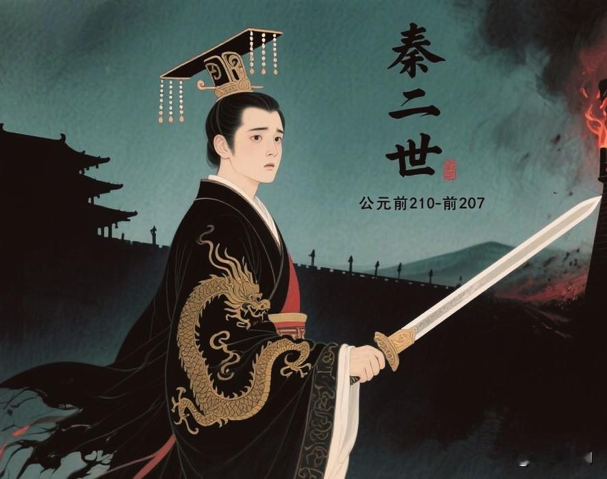 胡亥是秦始皇的小儿子，当皇帝这个美事，按理说，怎么轮也轮不到他。但是没办法，他有