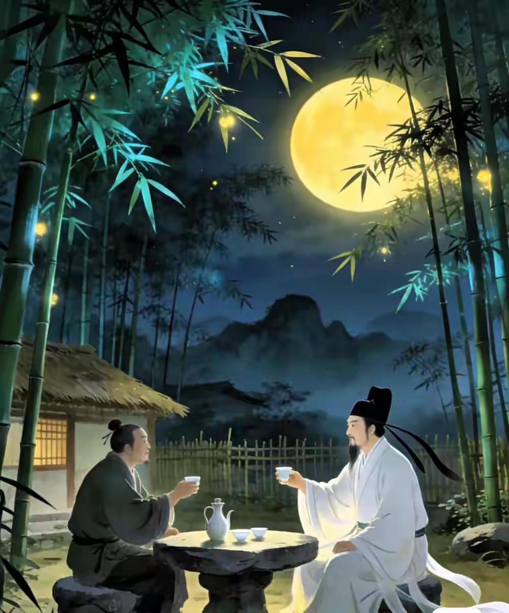 闲收星月，
淡吃罗卜。
横批：《闲收与淡吃》