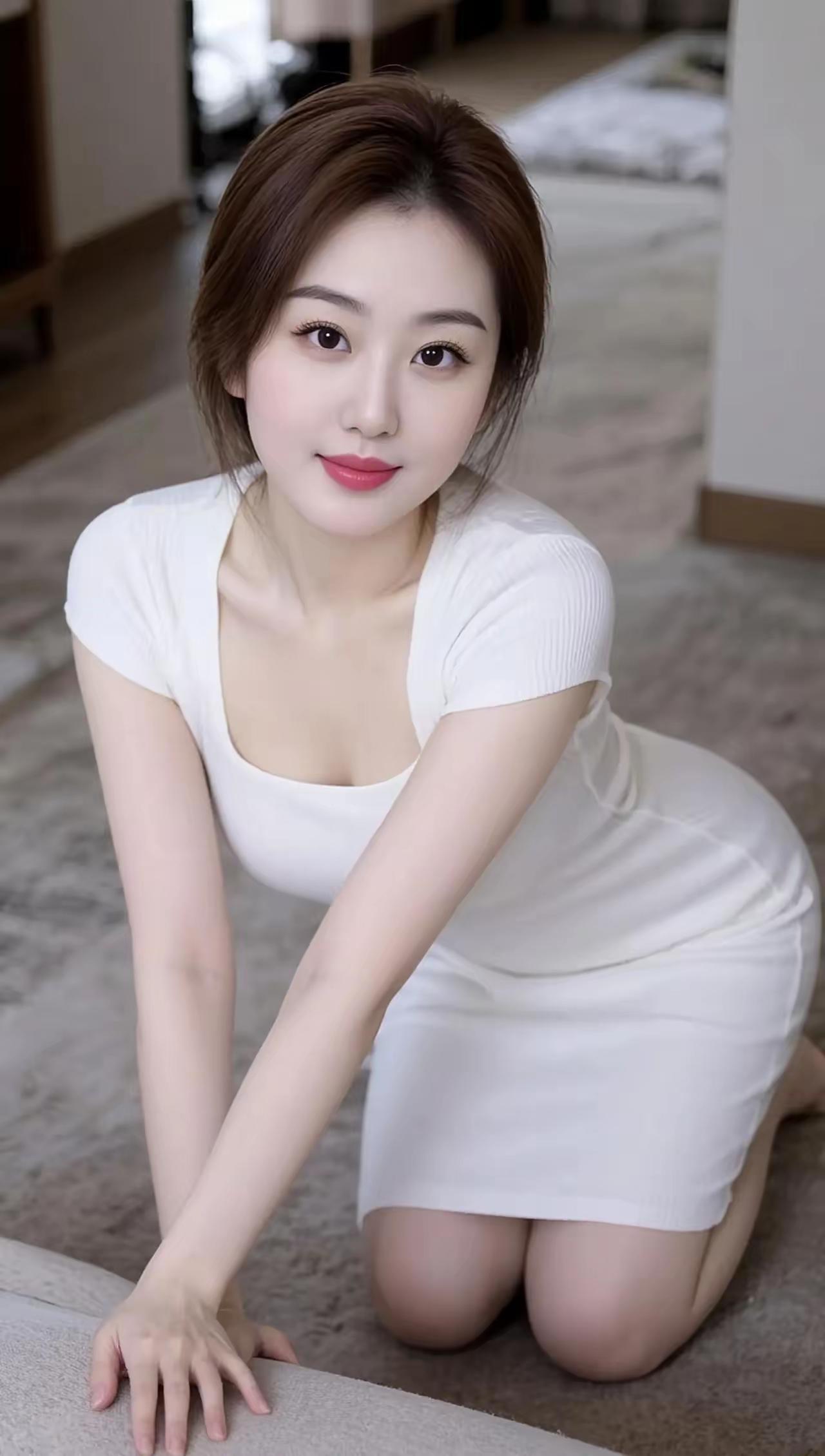 优雅白裙少女，温柔微笑，散发迷人魅力！🌸 抢拍美丽瞬间