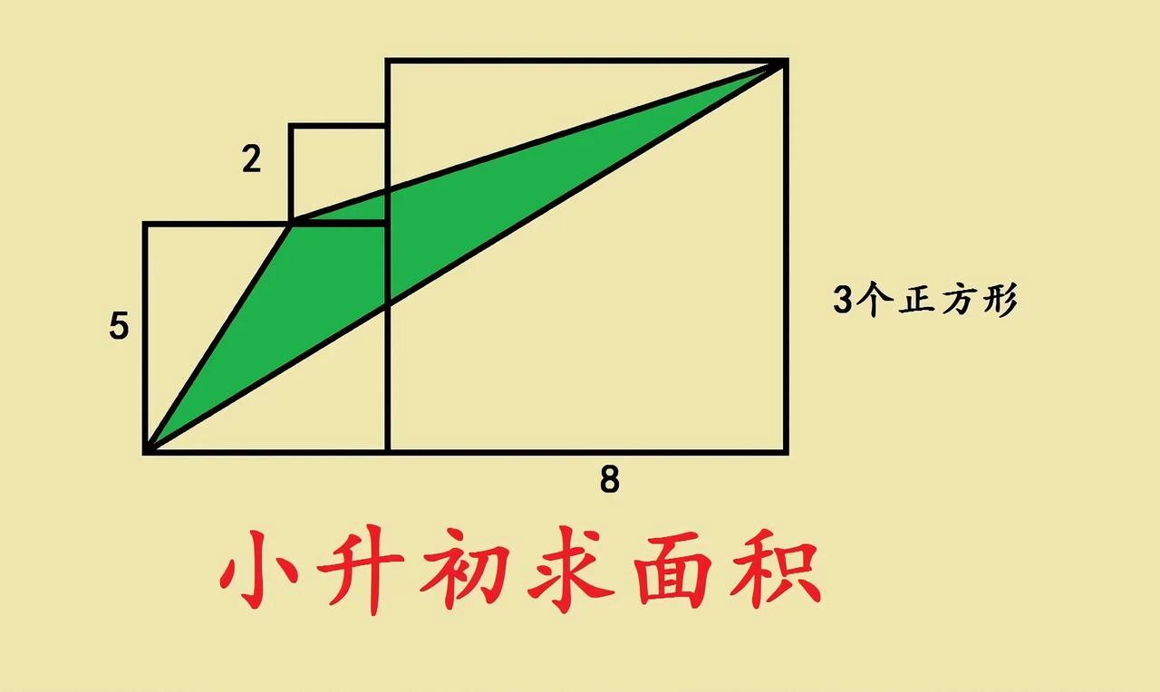 小升初几何题，绿色阴影咋破局？
 
家里有小升初孩子的家长看过来！又碰到一道超有