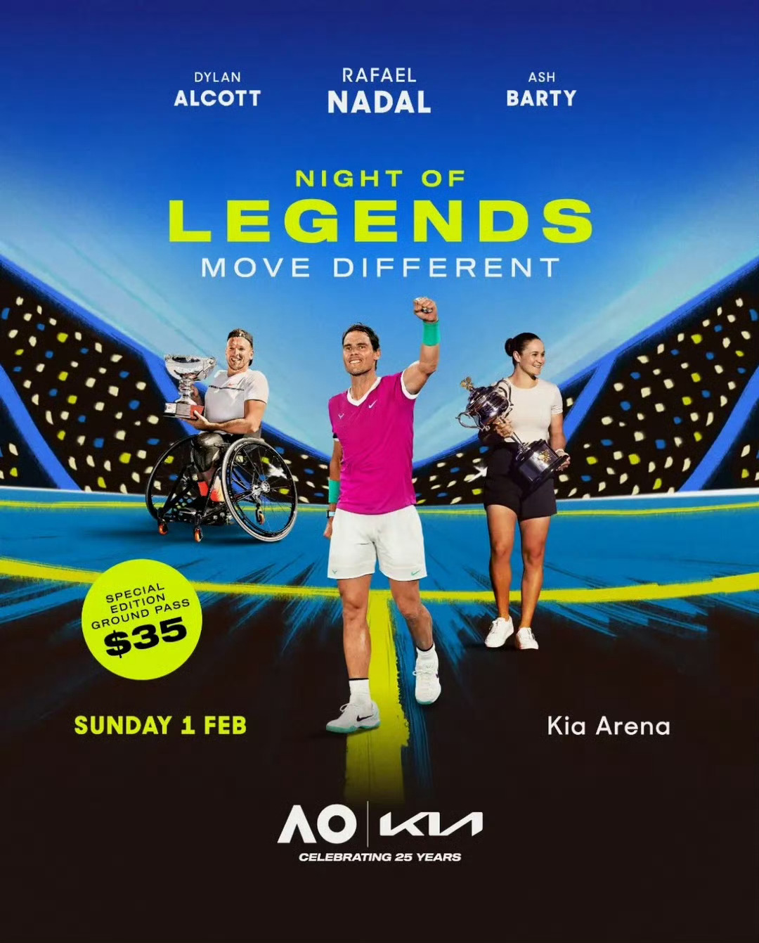 澳网2026 纳达尔将在北京时间今天下午两点半出席澳网传奇之夜，与已经退役的巴蒂