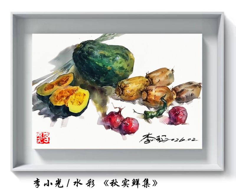 李小光水彩欣赏（一幅）。
