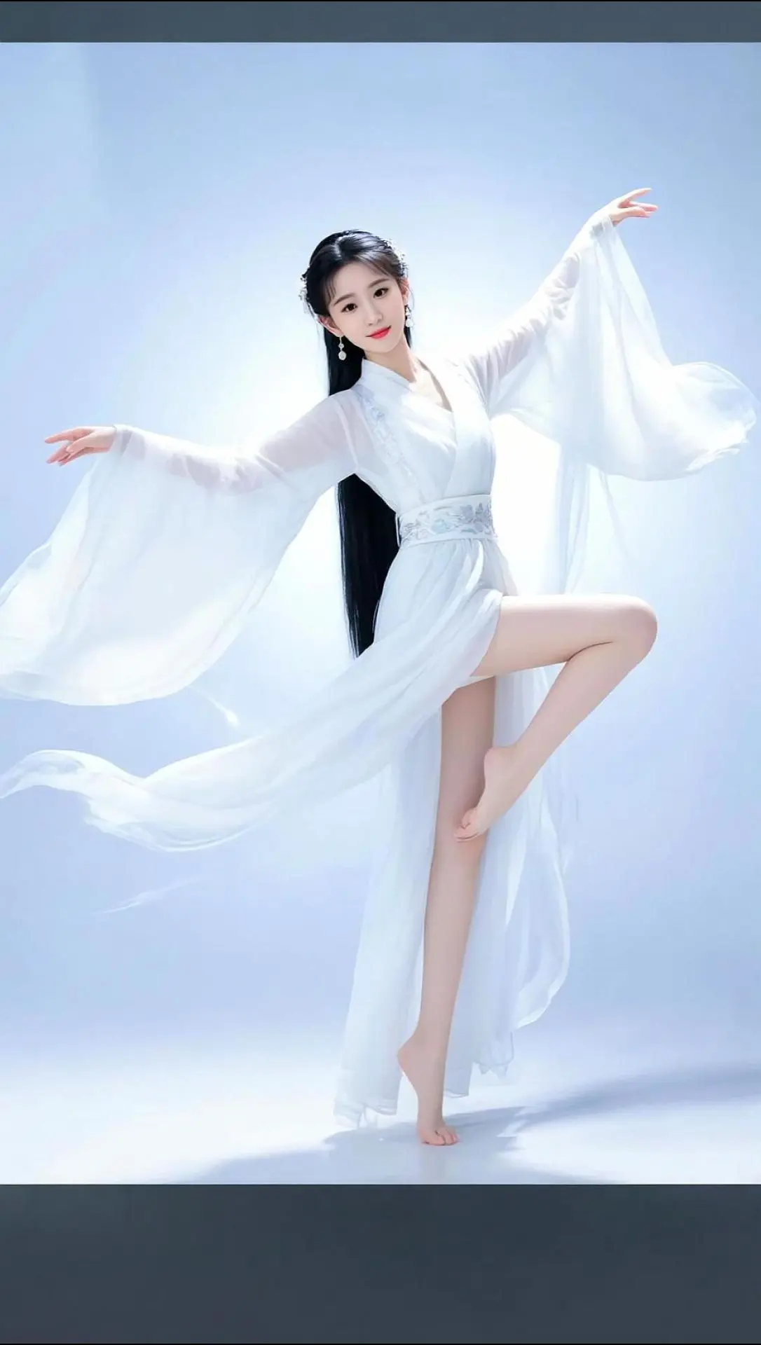 AI水墨风舞照 ai创作