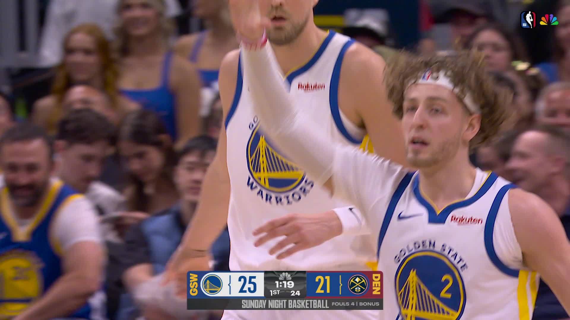 波奇姆斯基中投得分！勇士vs掘金