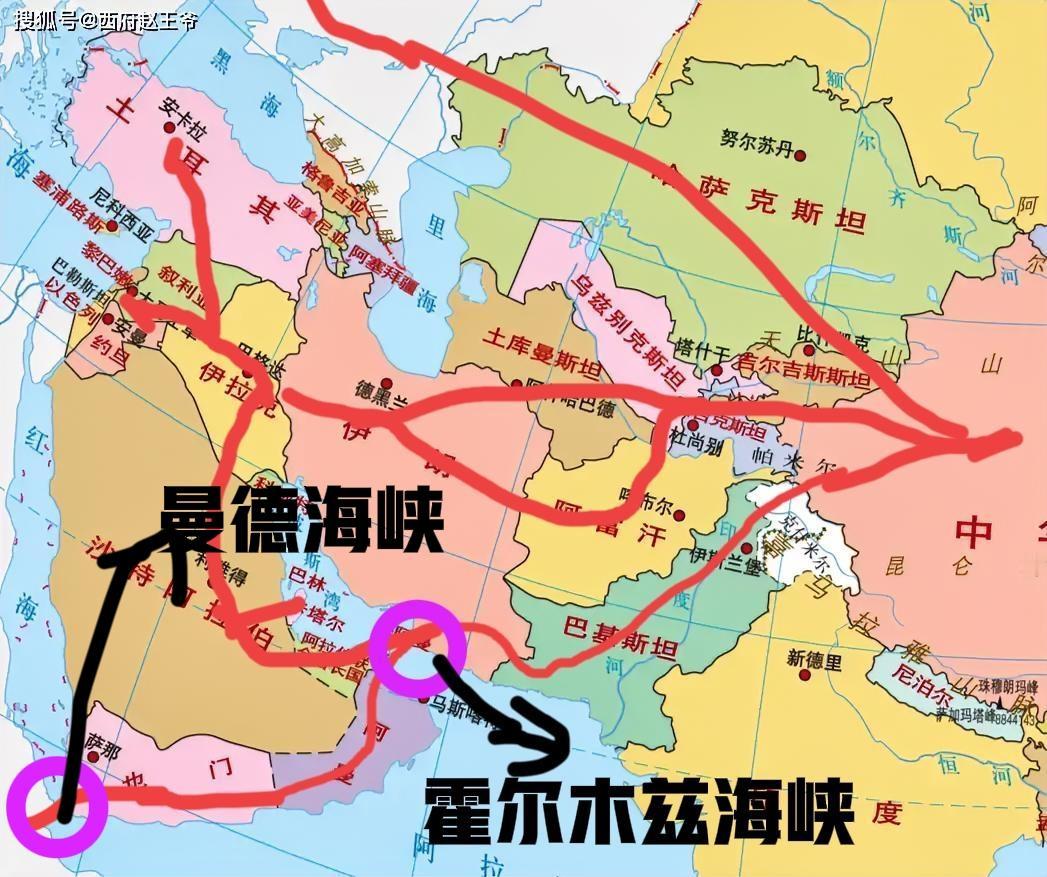 英吉利海峡建有英国通欧洲的铁路，若能在霍尔木兹海峡也建设铁路把中东连通起来，则中