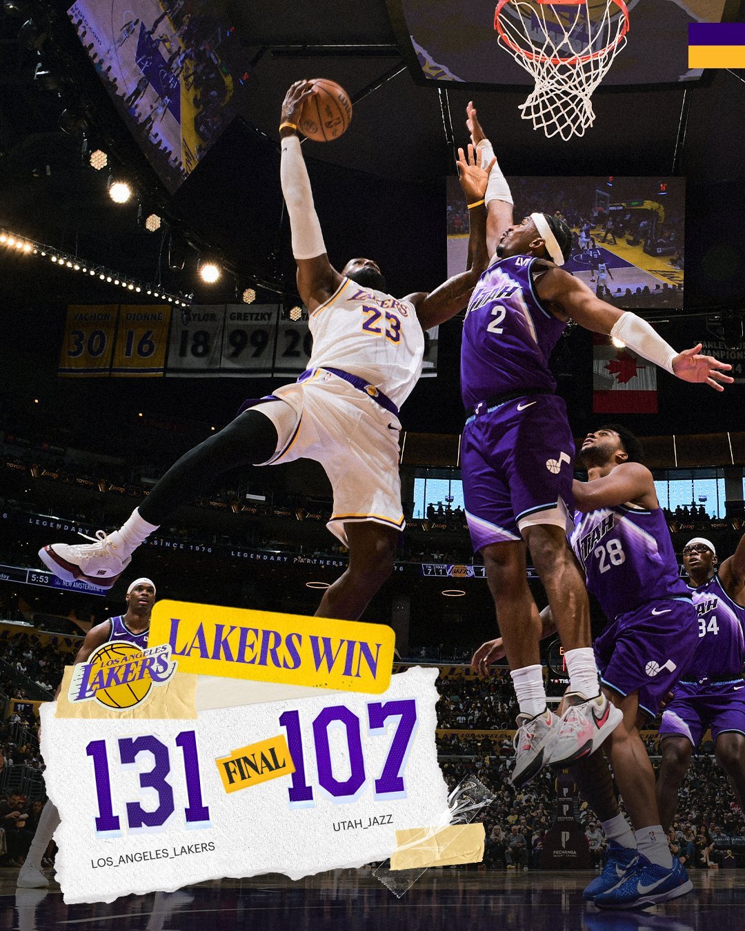 好好休息，准备迎接季后赛，不管对手是谁，干就完了湖人战胜爵士爵士vs湖人湖人国度