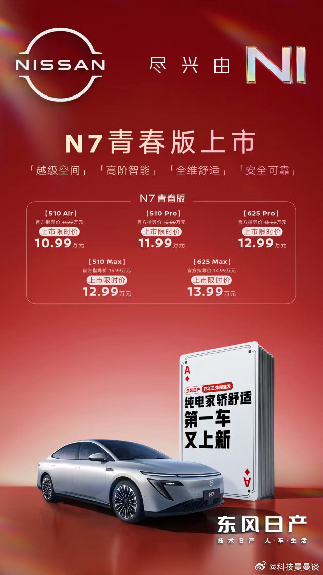 这波真的赢麻了！东风日产N7青春版直接把汽车科技平权卷到新高度，彻底告别“高端科