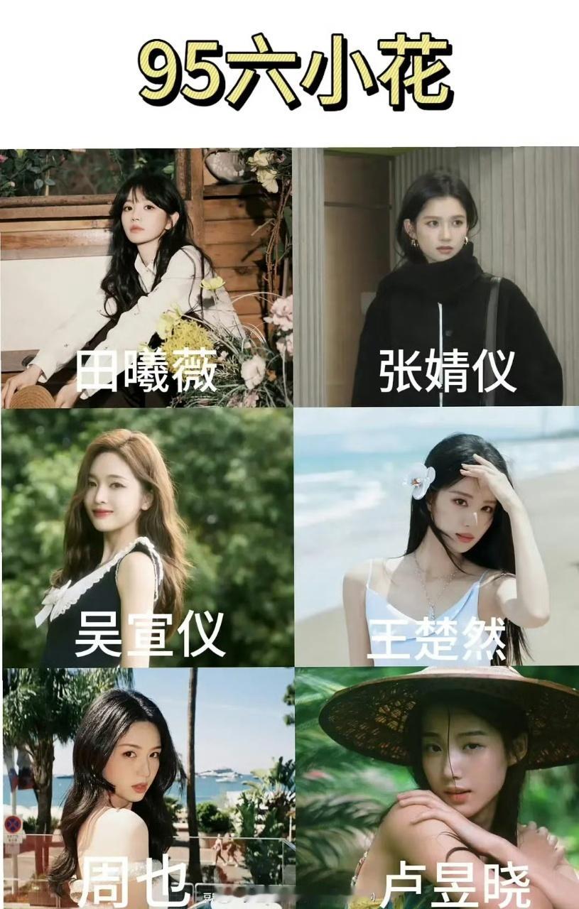 娱乐[超话]内娱95六小花 瓣人评的95六小花：田曦薇、张婧仪、吴宣仪、王楚然、
