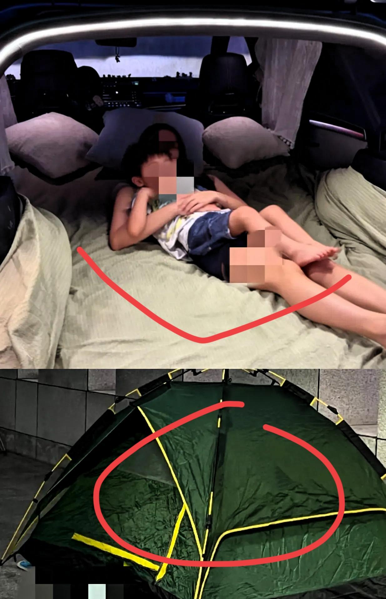 酒店涨价，游客直接“自带帐篷”，这届旅行者太会过日子了！
 
这位网友一家三口5