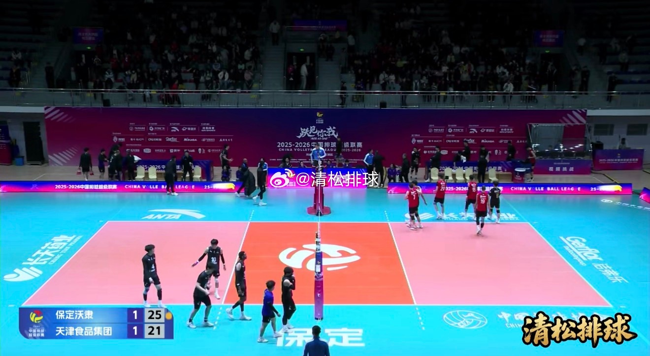 2025-2026中国男排超级联赛季后赛C组第16轮河北保定沃隶vs天津食品集团