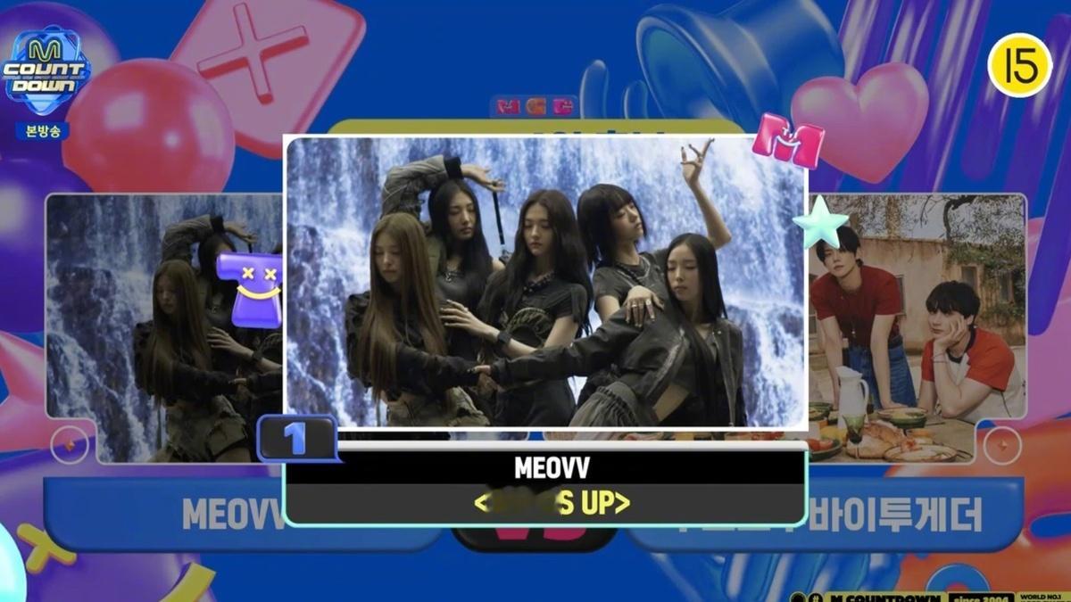 【Mnet】今日《M！CountDown》节目一位MEOVV，恭喜初一位&出道初
