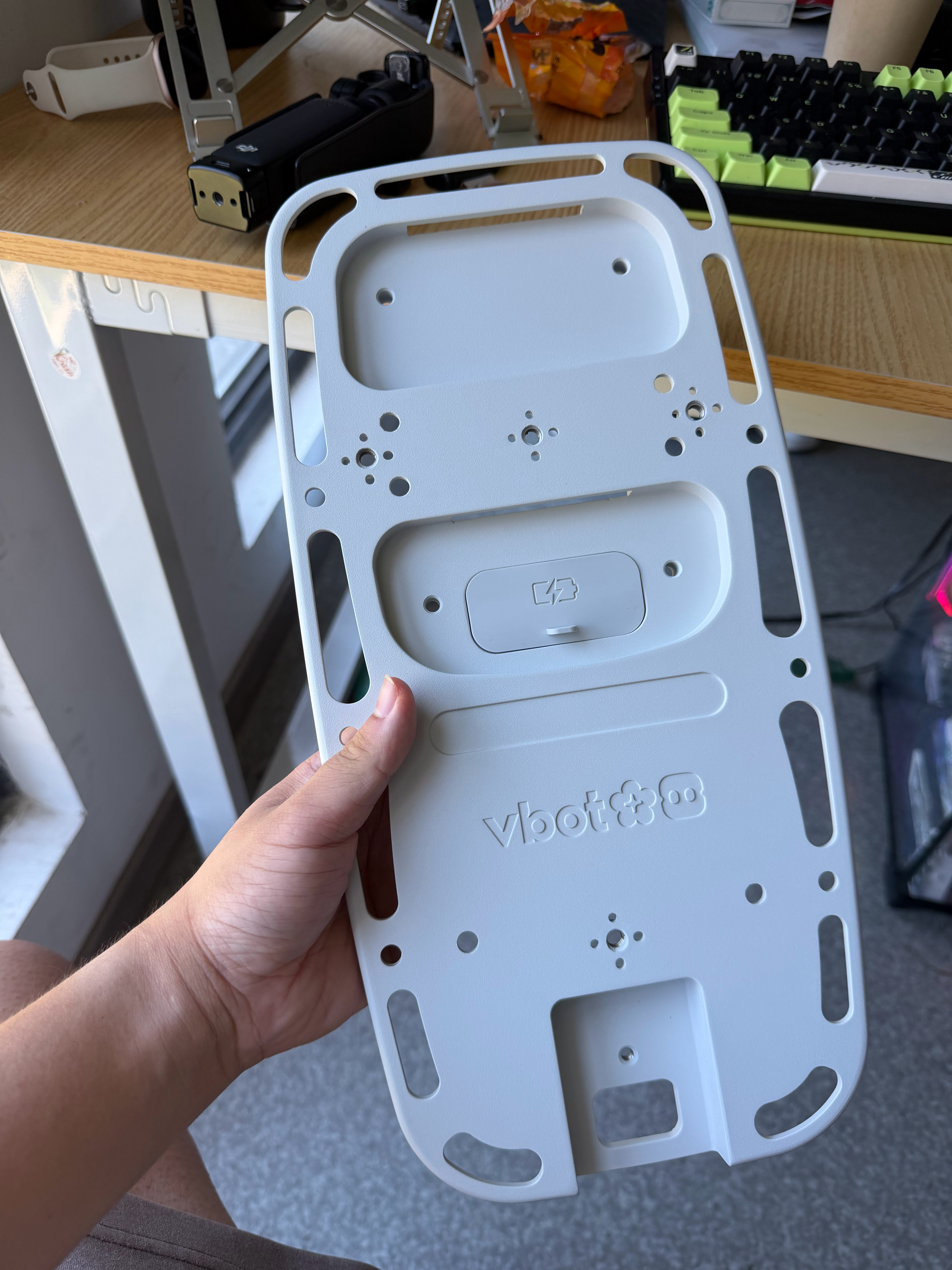 俺的狗狗背板到了，可以装小篮子去帮我取快递了vbot维他动力