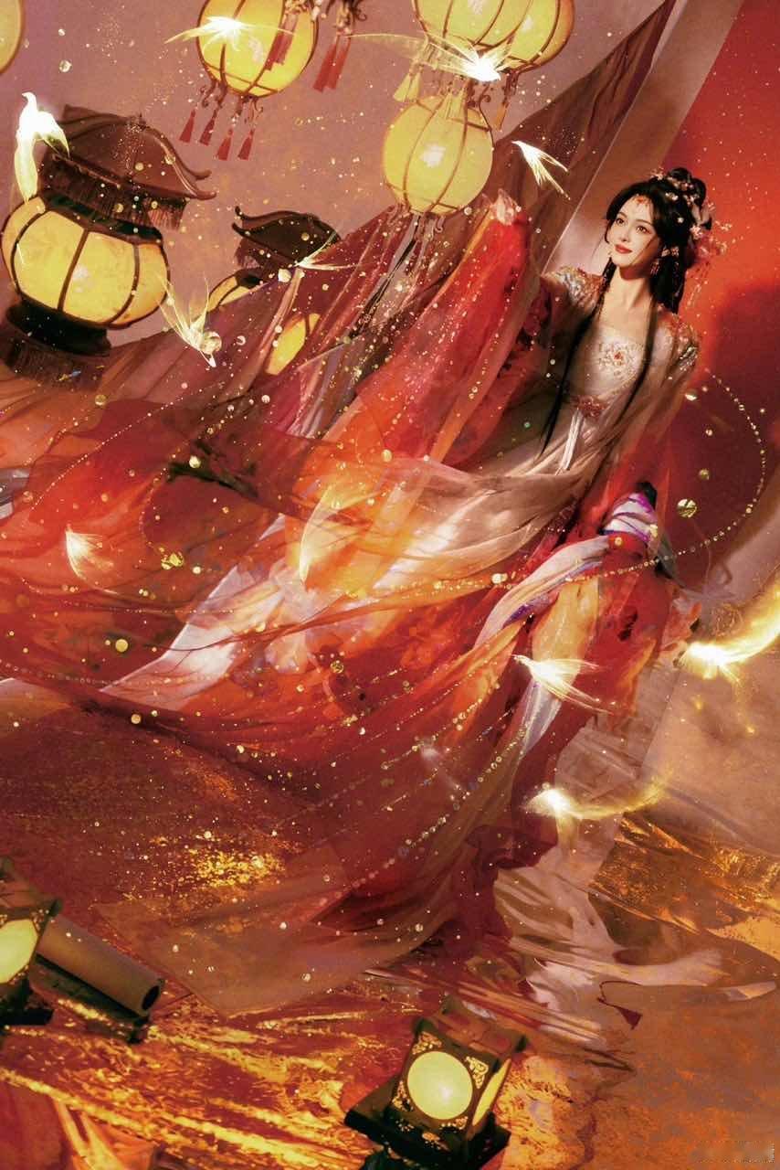 唐嫣红衣古风写真 唐嫣端午营业大片 唐嫣红衣古风写真来啦 