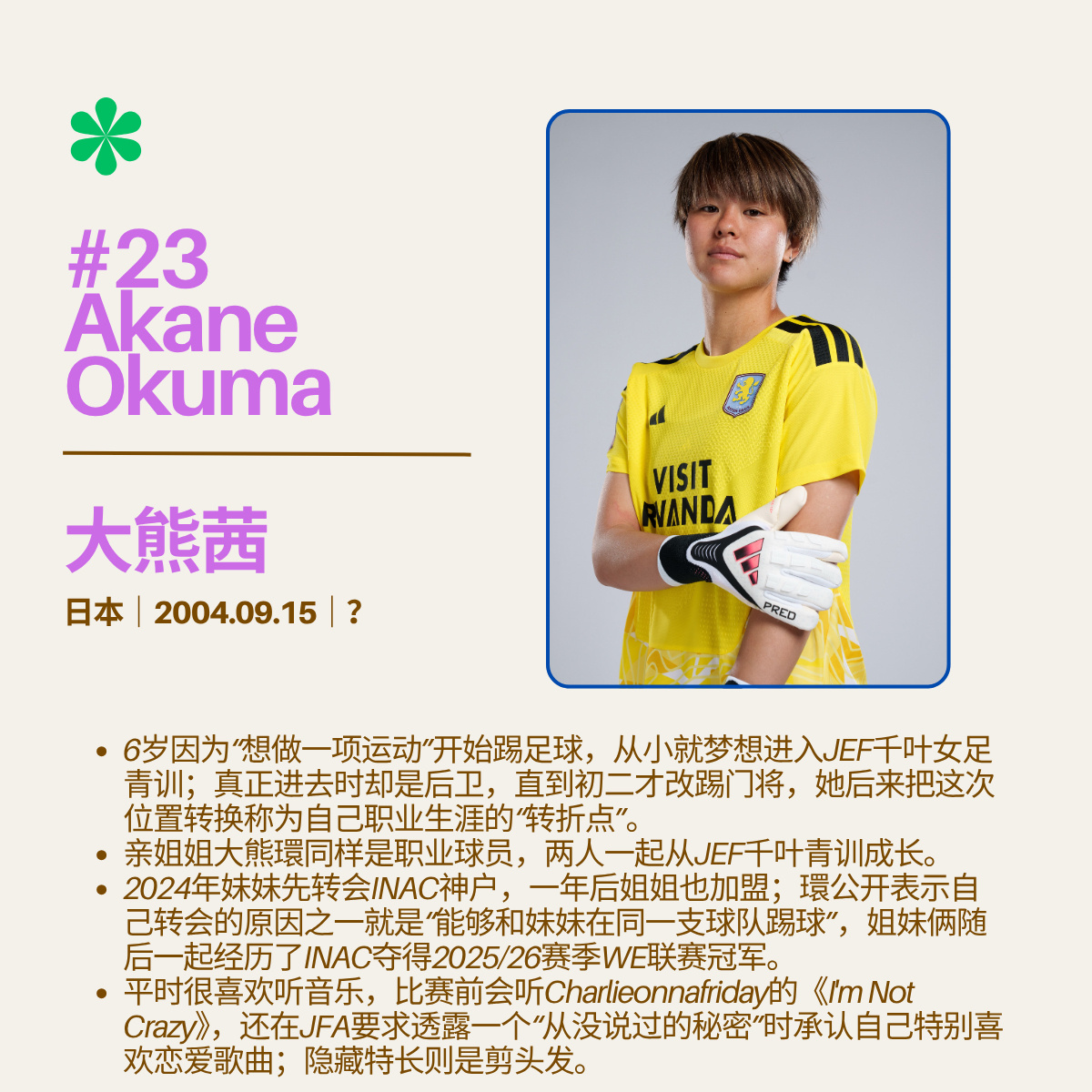 ⏳2026/27赛季WSL开赛倒计时9天球员简介6️⃣｜阿斯顿维拉（门将&后卫）