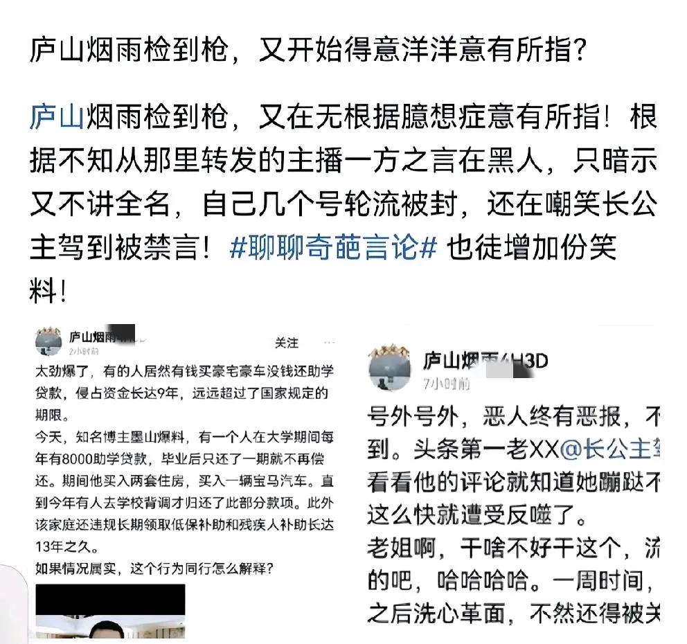 奇怪，庐山烟雨竟然有保护伞？笔者对其失逻辑的黑文投诉不成功，竟然被反投诉成功了？