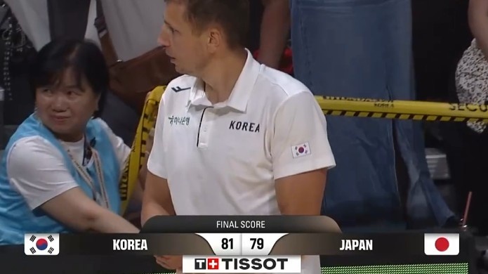 韩国男篮胜日本男篮成功晋级阶段二 李佑硕19+7 霍金森30+12