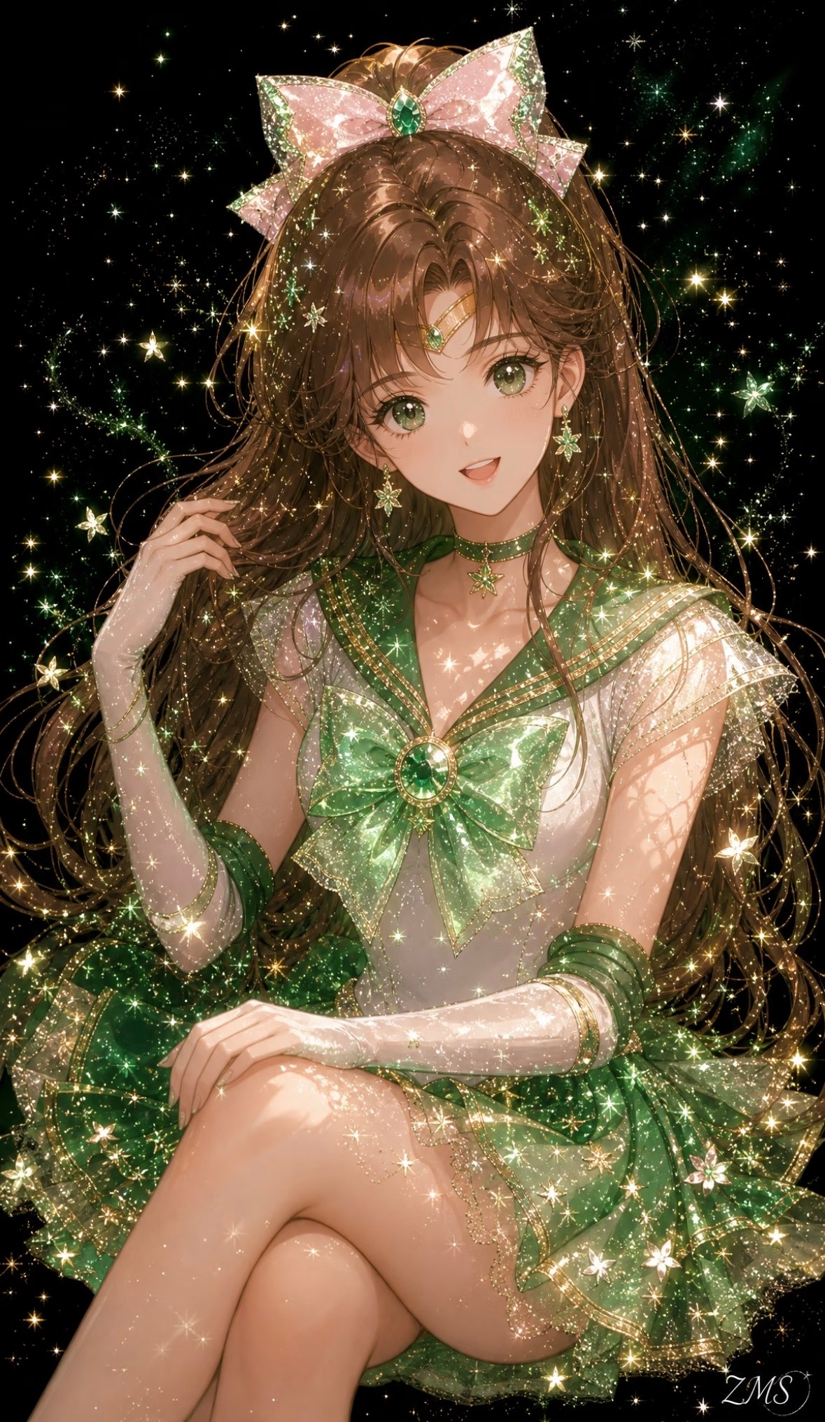 美少女战士全员X碎钻星光壁纸 氛围感拉满✨动漫仲夏狂欢季盛夏壁纸大放送美少女战士