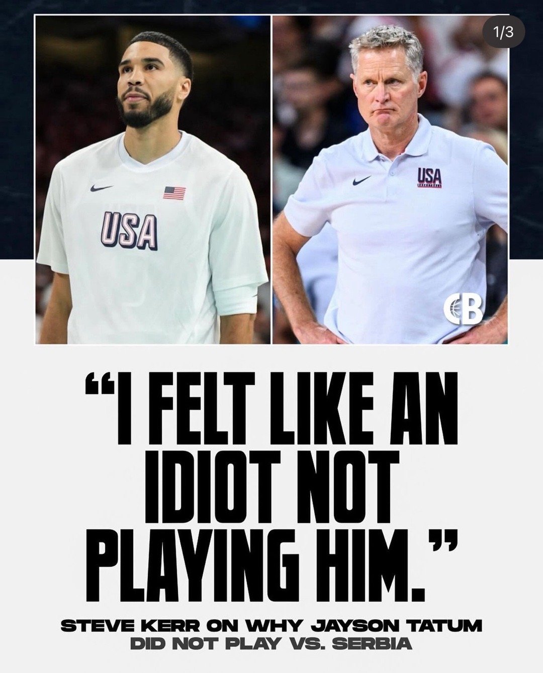科尔在接受ESPN采访时谈到塔图姆没有得到出场时间时说自己赛前和塔图姆聊到了可能