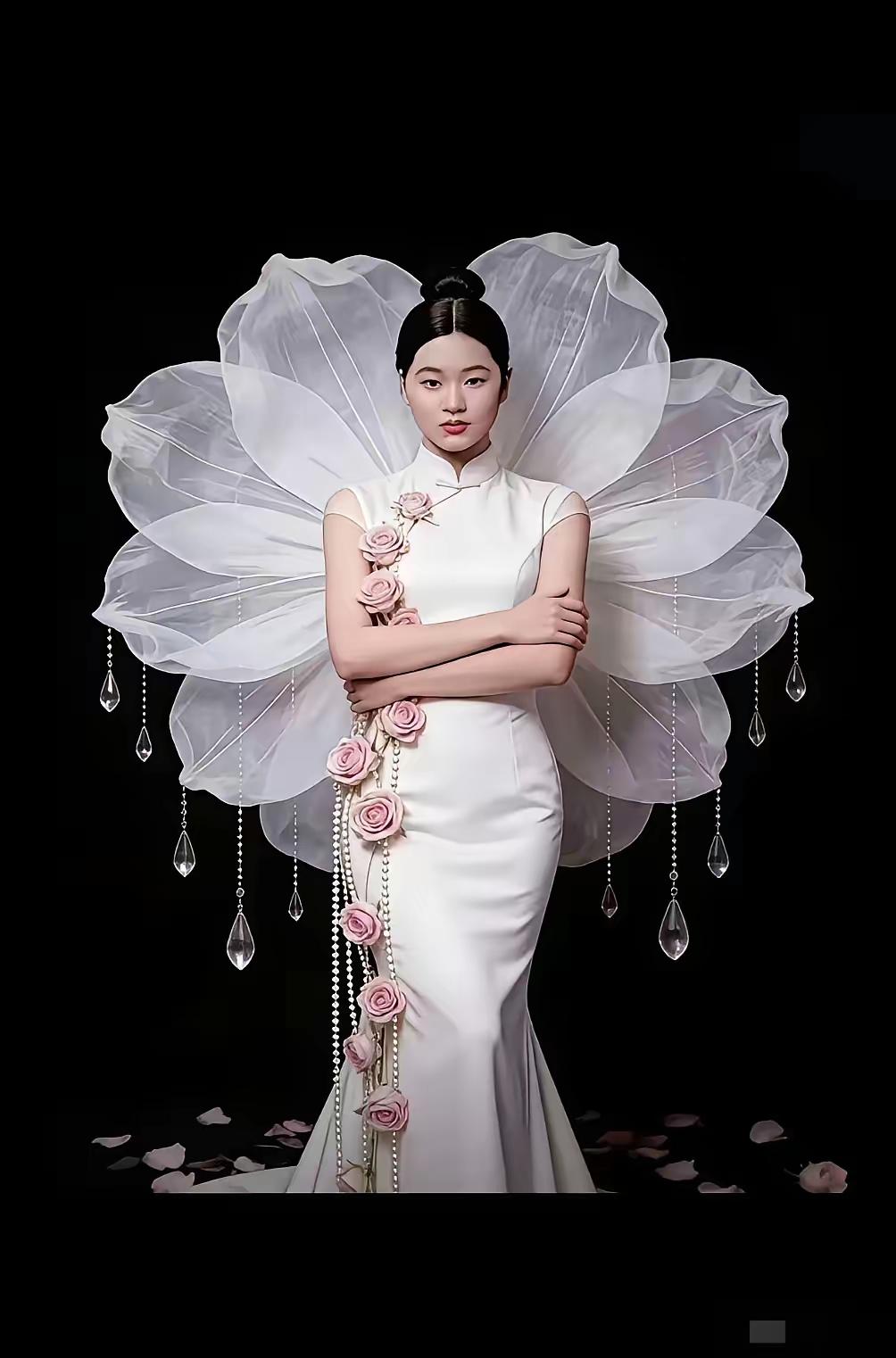 穿上旗袍的全妹，美出新高度[赞]
一头青丝高高挽起，一袭旗袍得体大方，体态婀娜，