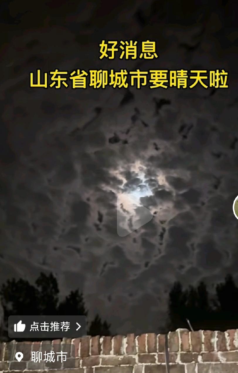 发现没？今天聊城晴天出太阳了！
连日的阴雨天气，持续了一个多星期，今天总算看见久
