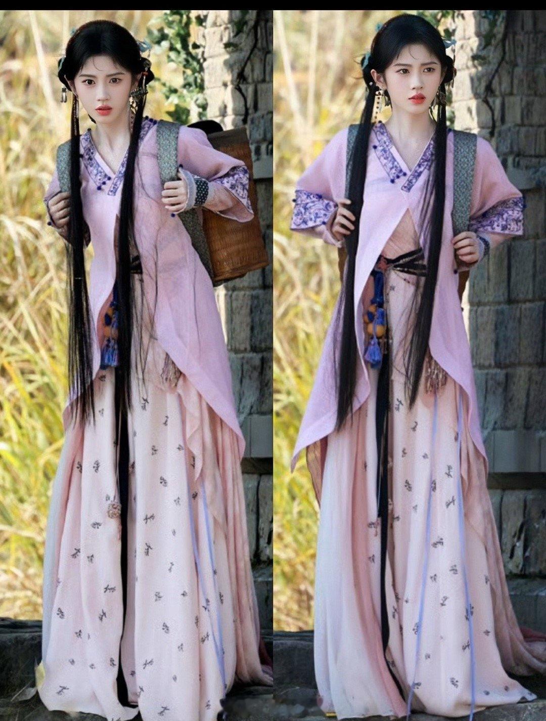 鞠婧祎最新古偶路透，这妆造是下足了功夫 ​ ​​​