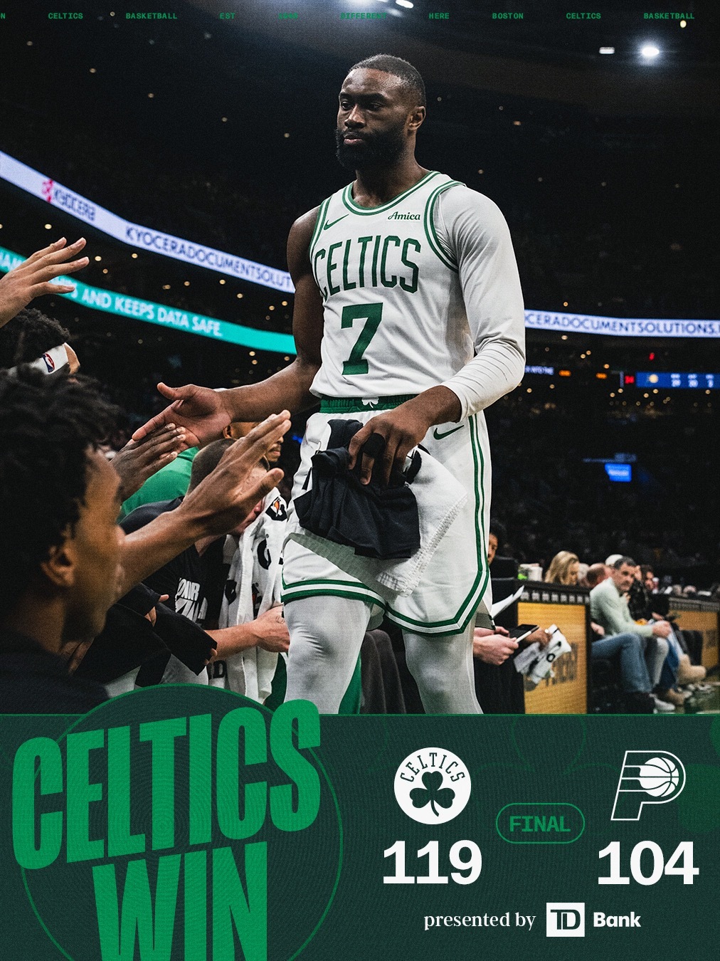 凯尔特人国度 FINAL : Boston Celtics 【 119-104 