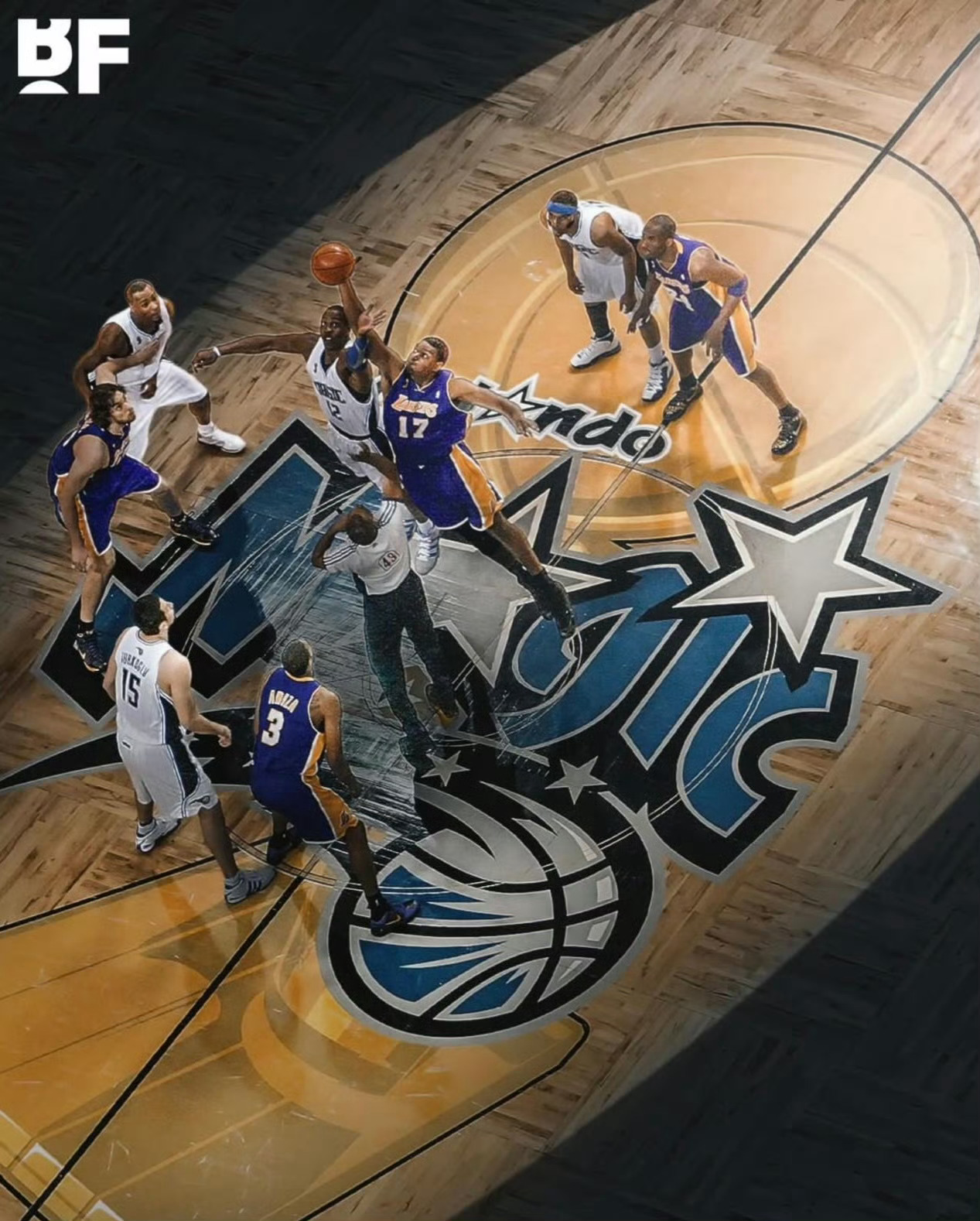 重磅回归！NBA官方公布了总决赛赛场图，球场中间印有总冠军奖杯，两侧还有总决赛的