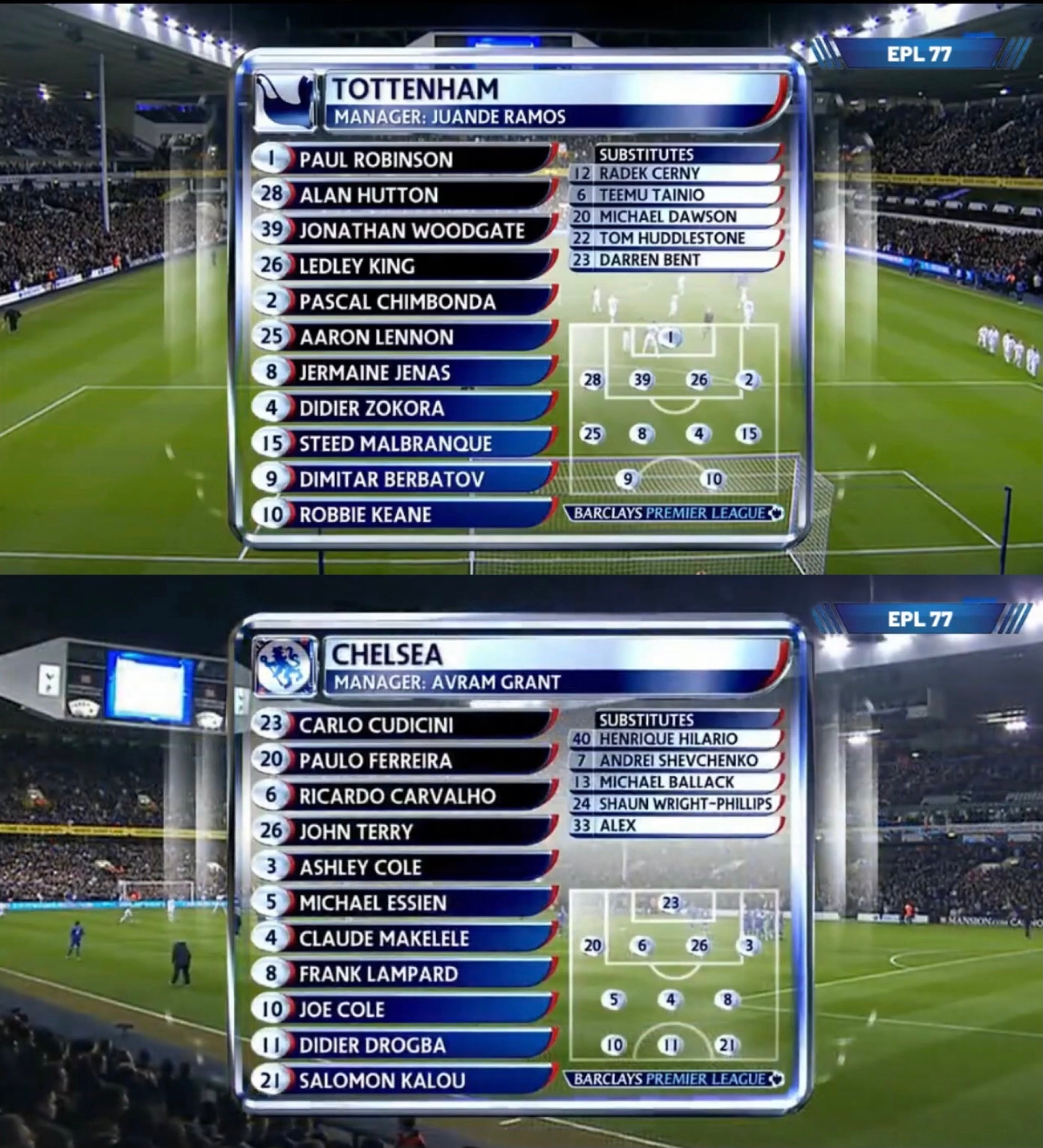 2007/08赛季，热刺对阵切尔西