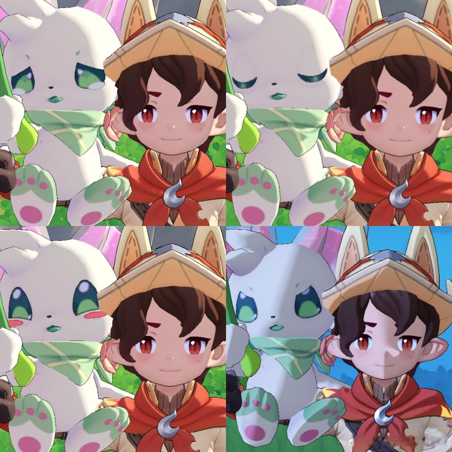 小兔小兔，🥺我喜欢这只绿色兔子！。 