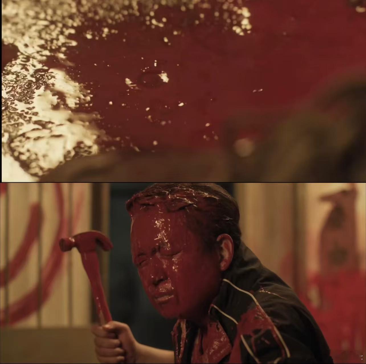 潘粤明是真红了潘粤明剧里直接被泼红油漆，画风又好笑又离谱，妥妥另类爆红名场面 