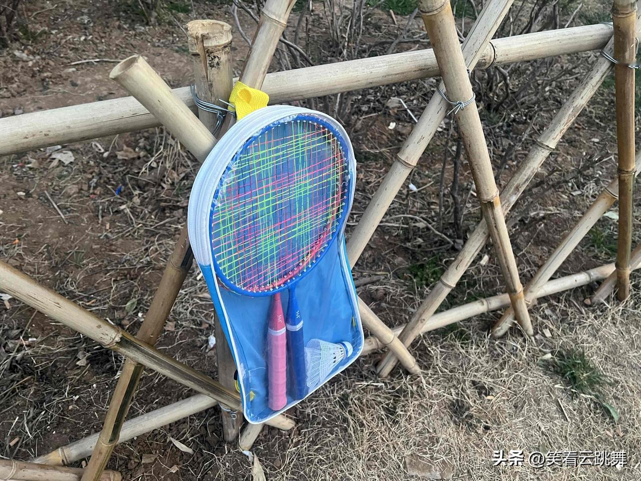洛阳人的素质，杠杠的

晨跑到西苑公园，发现绿化带篱笆上谁的羽毛球拍遗忘到这里了