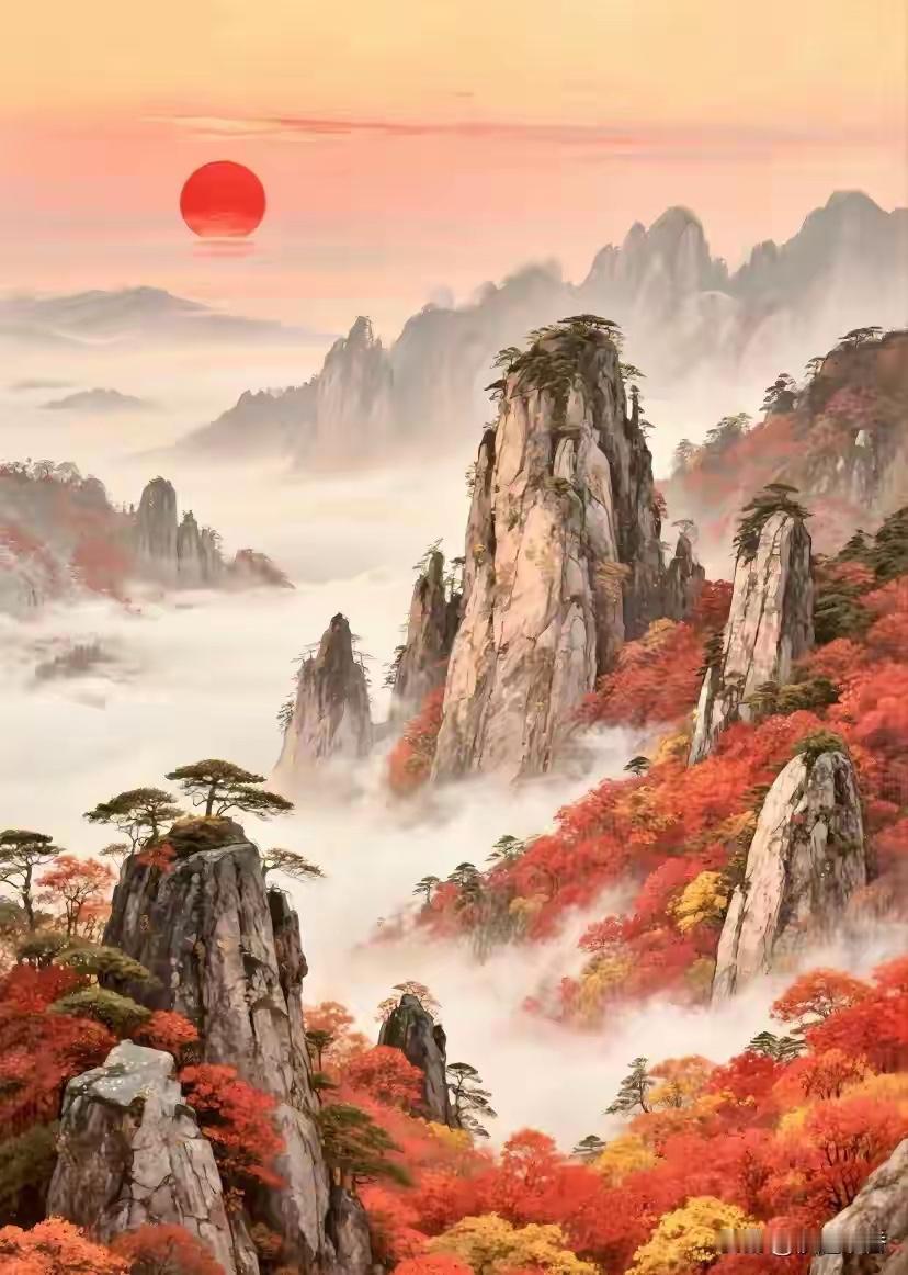 云缠峻岭藏仙境，
雨落江湖出蛟龙。
横批《仙境与蛟龙》