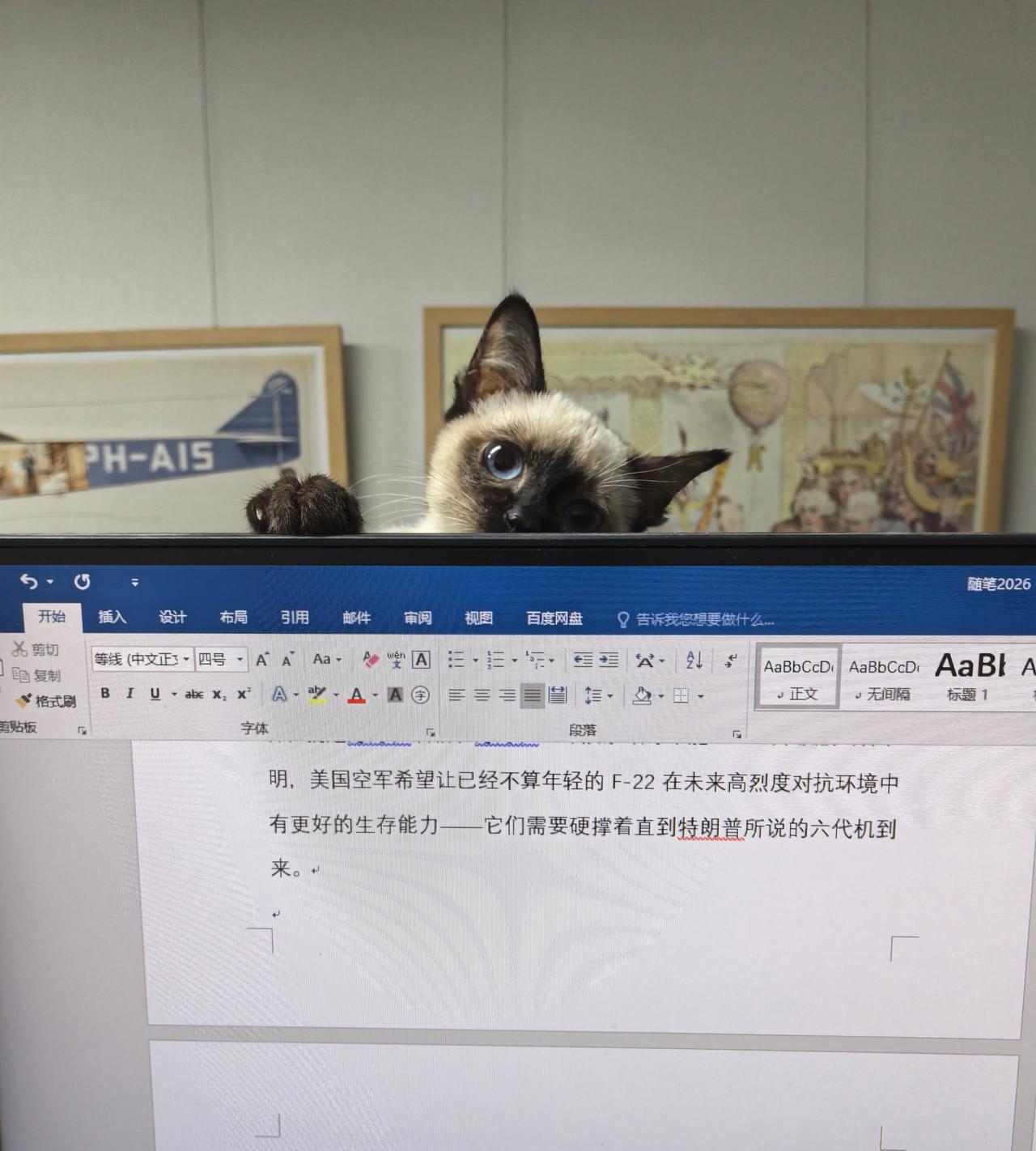 夜里加班干活，它也陪着我。可惜它看不懂杂志，要不可以一起谈谈《航空知识》咋策划。