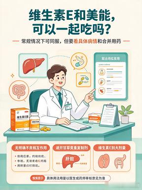 用药指南 ==药物同用的问题提问：维生素E和美能可以一起服用吗？回答：这两个药物