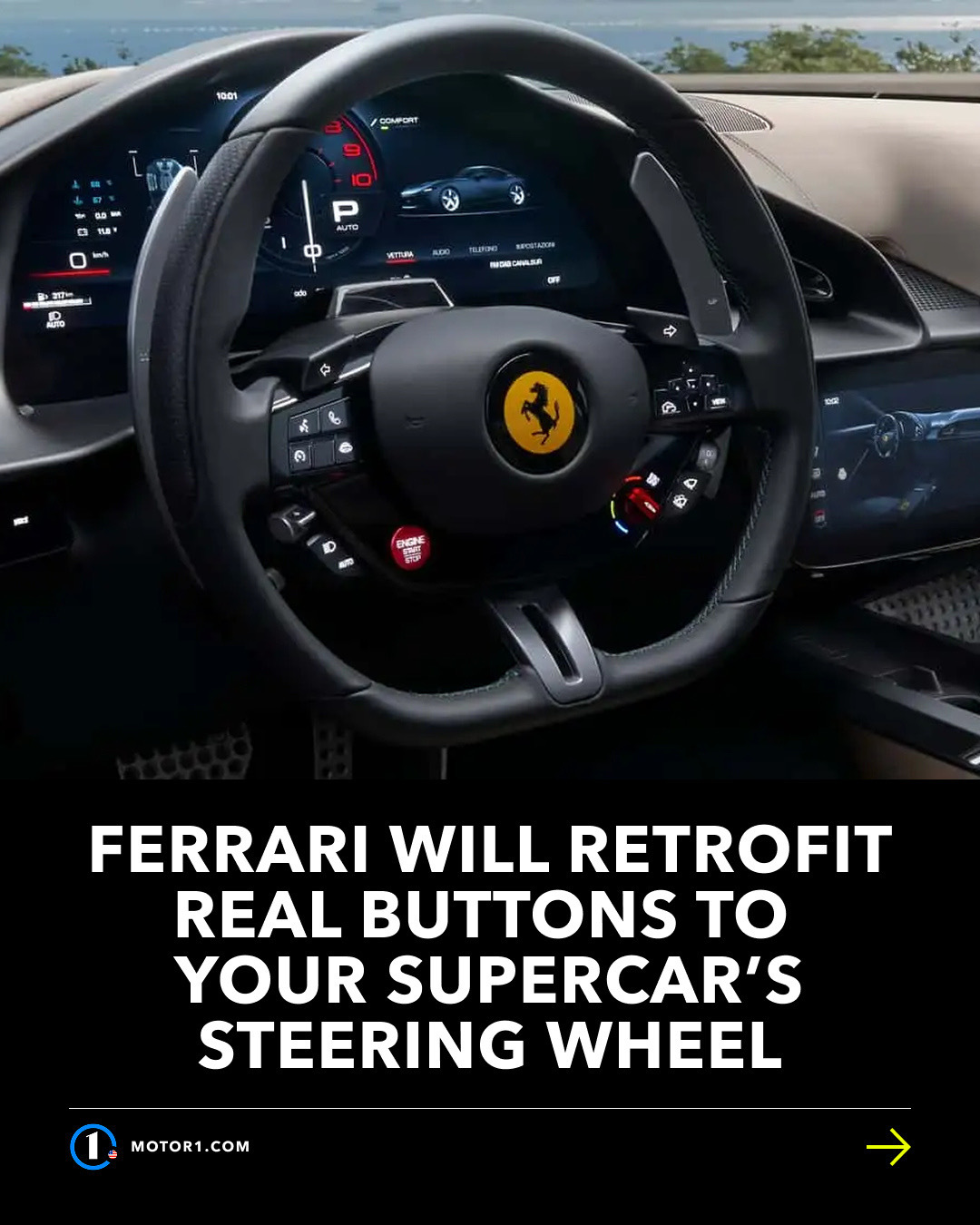 法拉利承认电子按键的设计错误，马拉内罗为现有的Purosangue和12Cili
