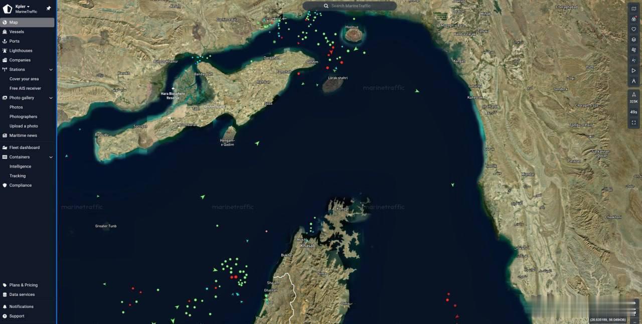 停战十小时后，霍尔木兹海峡似乎并未出现重大改变。来源：infantmilitar