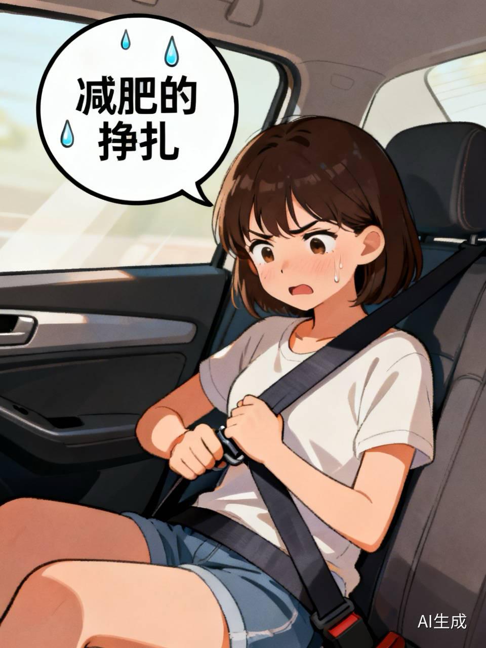今天打了一个车，我坐在副驾驶。半天安全带也扣不上，拽不动。我脸刷的红了，首先想到