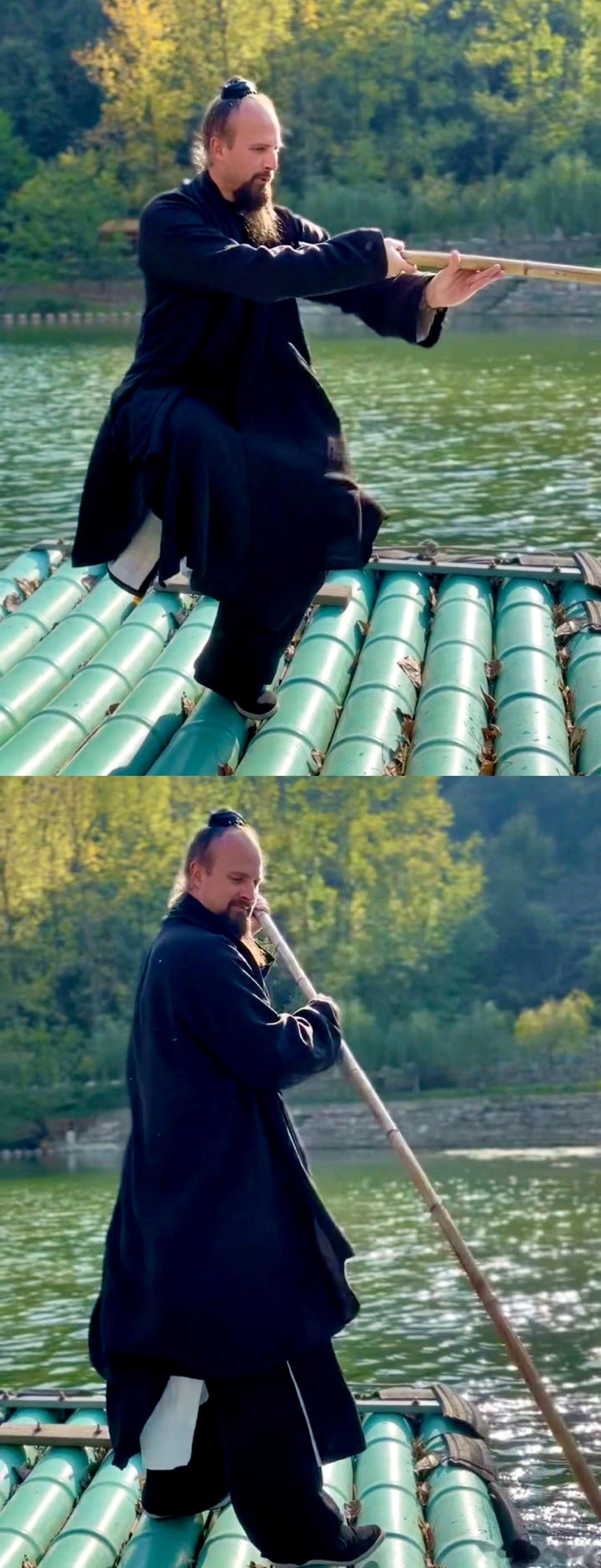 一根棍子硬控了美国小伙  原来男人爱棍子不分国界  美国小伙杰克因棍入武当，14