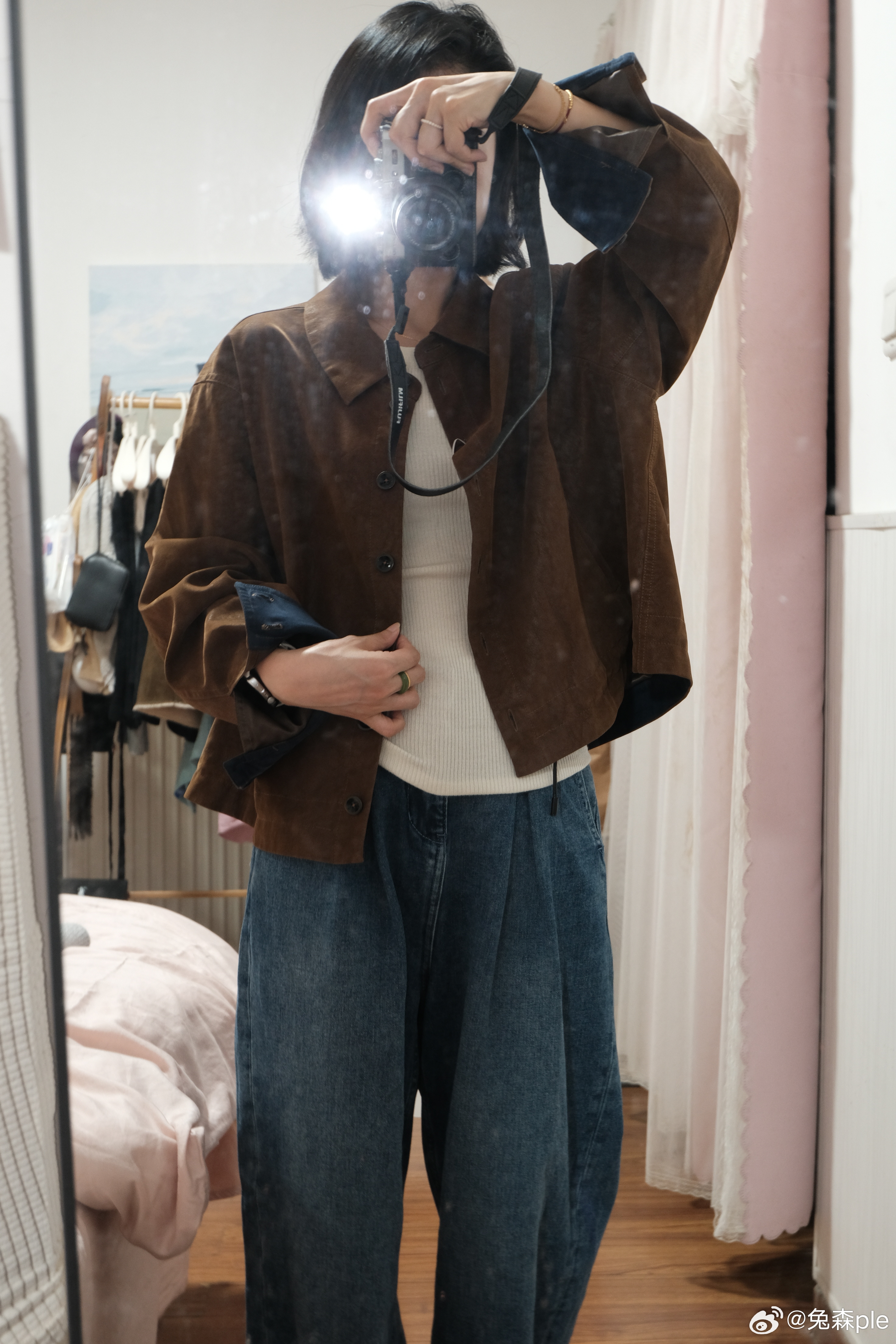 兔兔自制可机洗环保皮皮衣反馈 今日美图~~小个子姐妹反馈来啦！158/88，上身