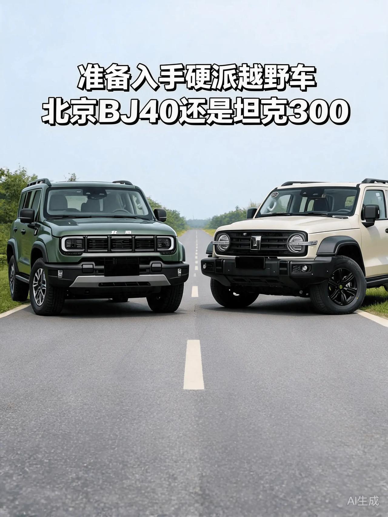 硬派越野，选北京BJ40还是坦克300？这不是参数对决，是生活方式的二选一
把B