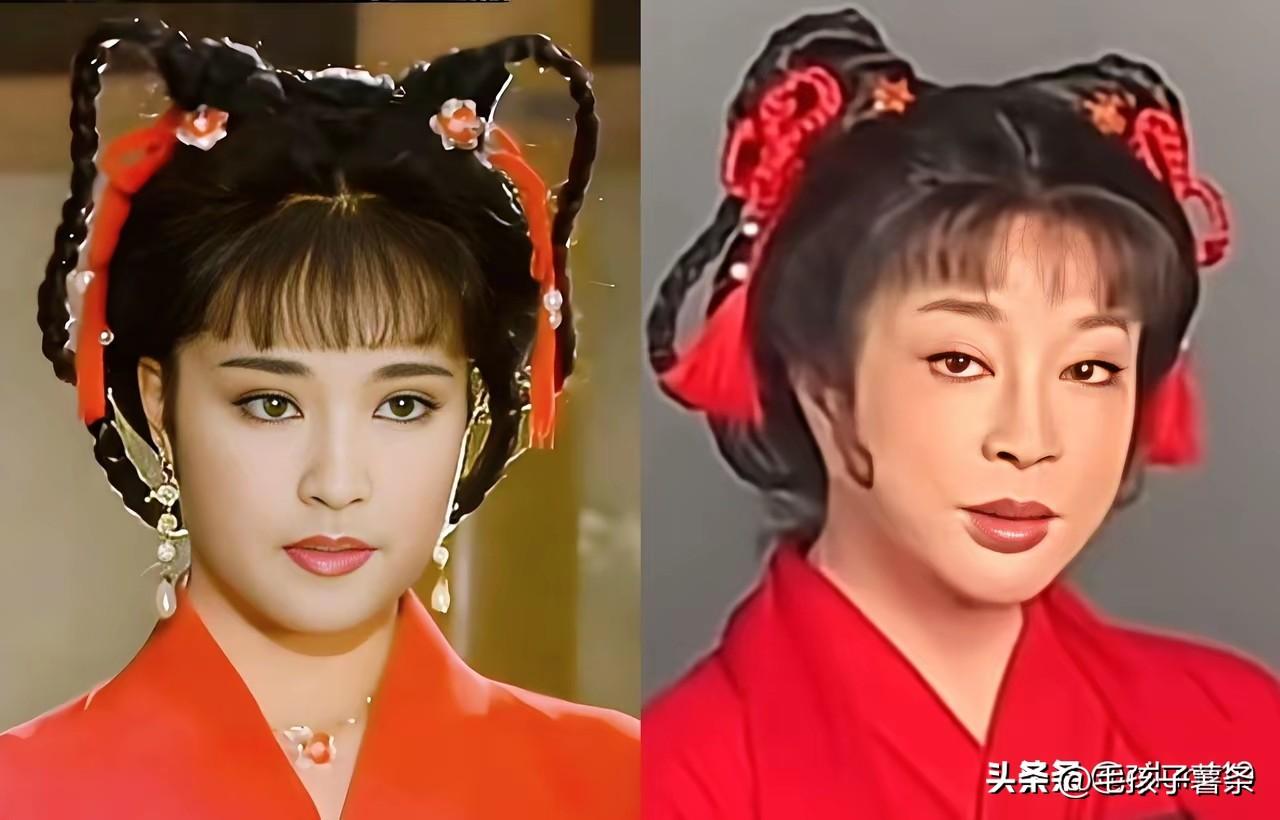 40岁的刘晓庆和70岁的刘晓庆，同样的装束，时隔30年再扮少女，一眼就能看出来最