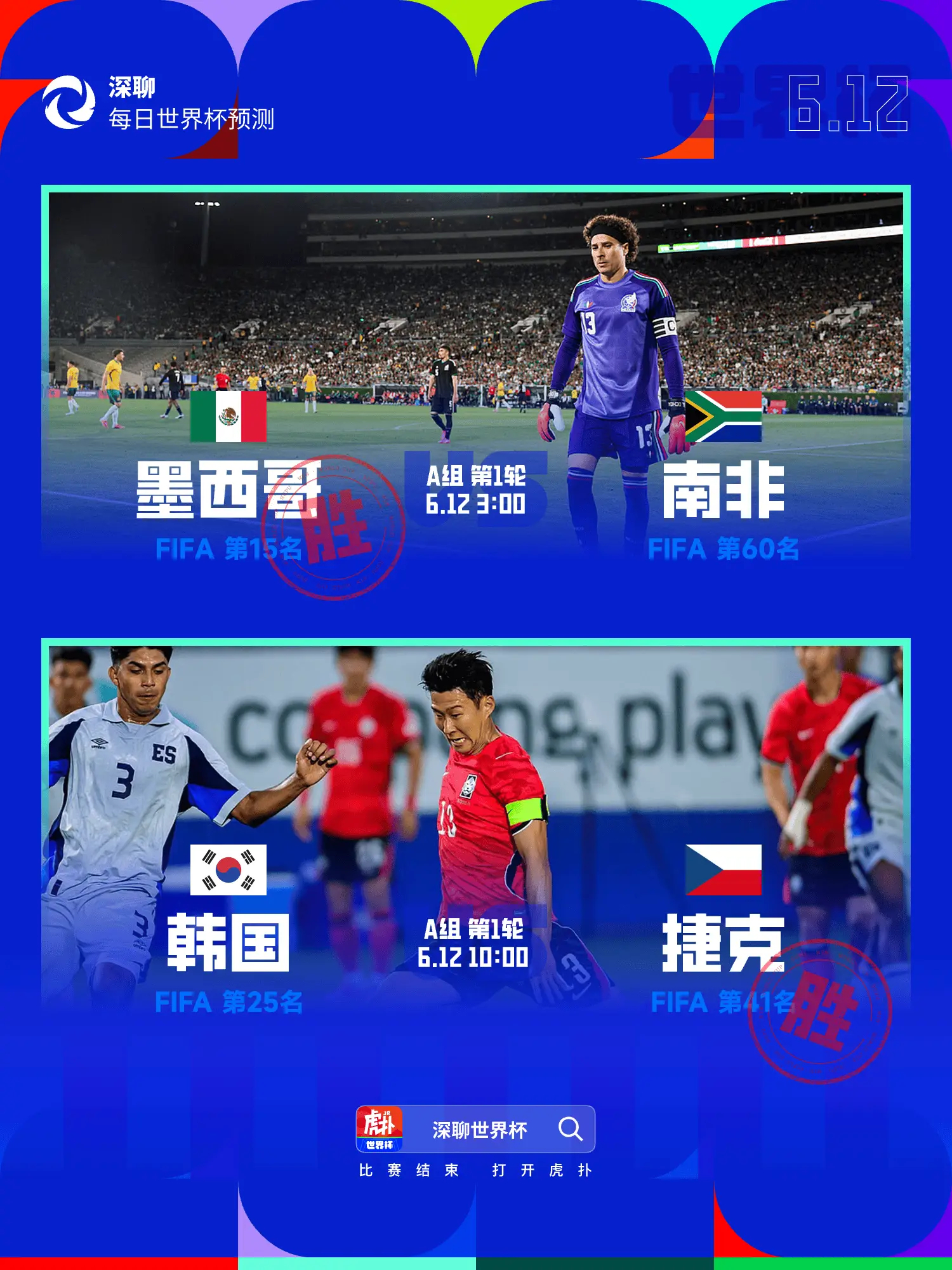 【虎扑深聊每日前瞻】揭幕战预测：墨西哥取胜，韩国遭遇开门黑美加墨世界杯将于明天凌