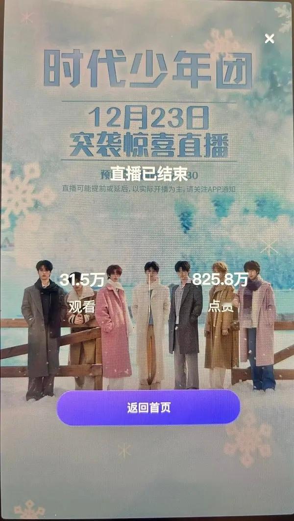 时代少年团临时直播有门槛观看居然有31万人 甚至是298块钱才有一个观看资格 