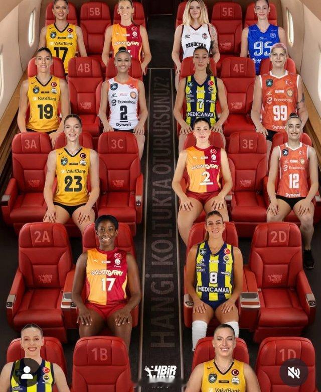 女排 土超航班🛩️你想坐谁的身边首先不要卡拉库尔特，太躁了然后要颜值本来想选巴