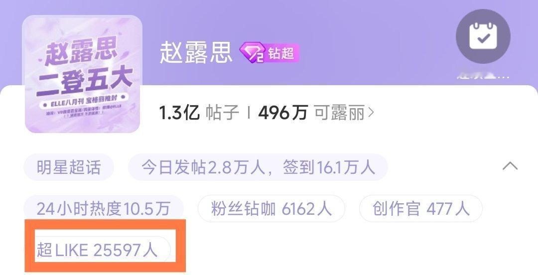 赵露思 今天你超like了吗？问：超like有什么用？答：报名线下活动、参与后援