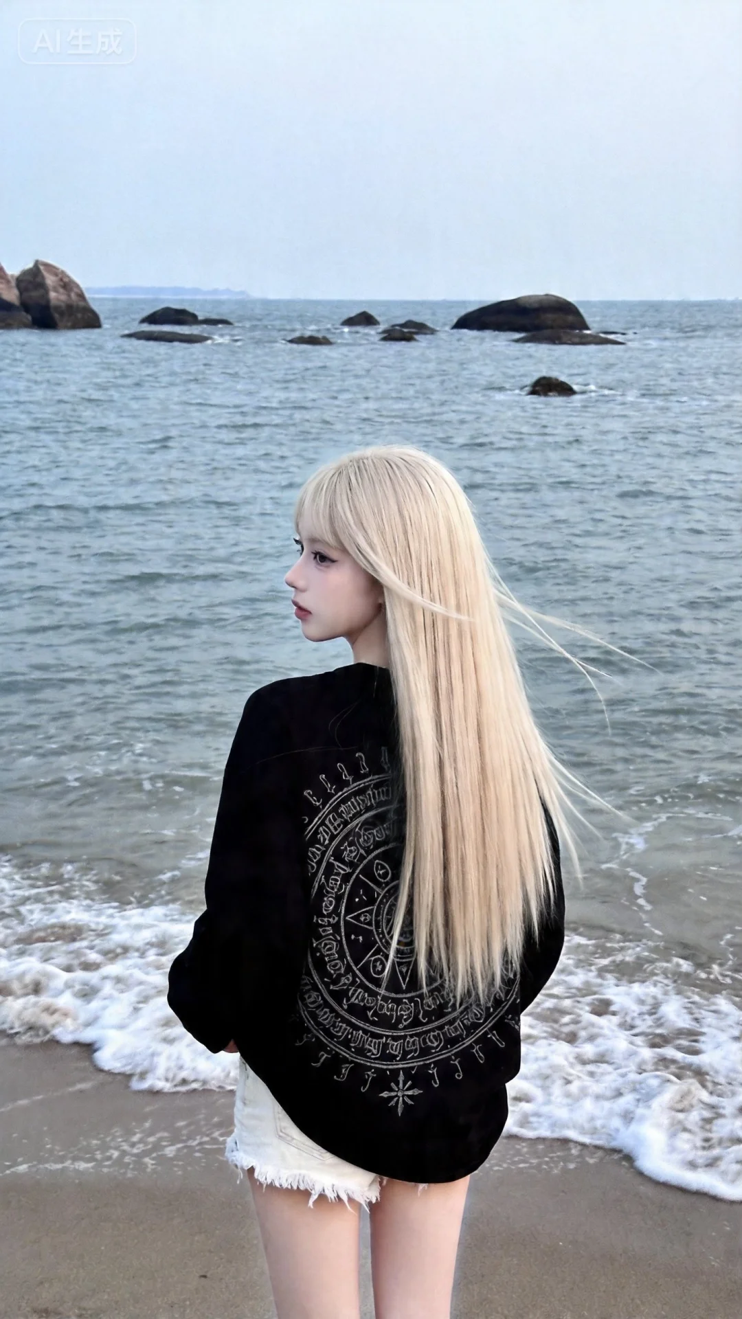 一位长发及腰、模样似洋娃娃般可爱的女生。构图随意却尽显生活中的绚丽日常...